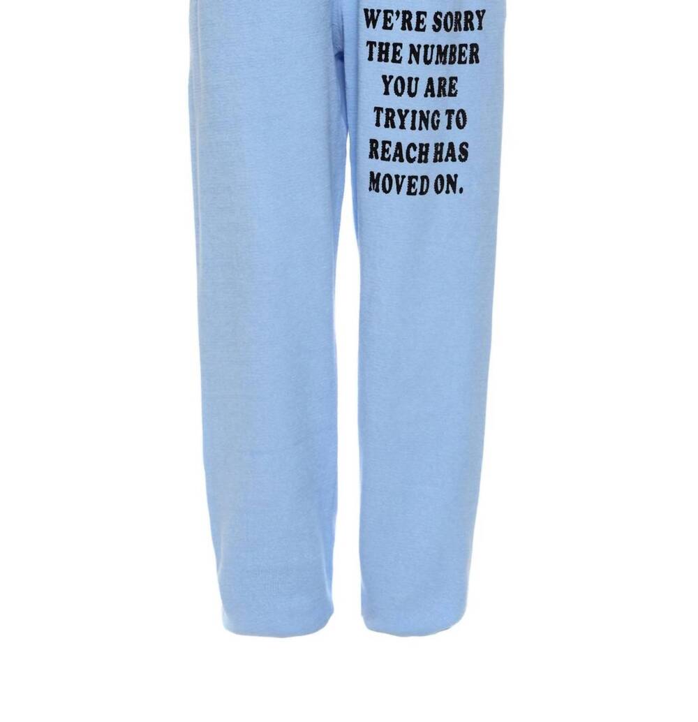 NEW BOYS LIE women's revamped mac slim sweatpants in blue